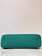 Chanel Large Flap Bag Green Gold 38x27x12cm - 4