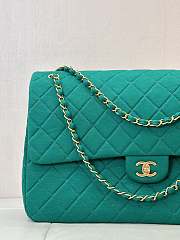 Chanel Large Flap Bag Green Gold 38x27x12cm - 2