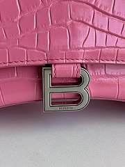 Balenciaga Hourglass Crocodile Dark Pink 23x10x24cm - 3