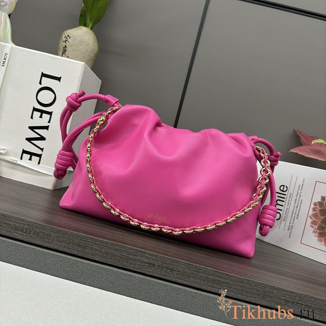 Loewe Flamenco Purse Bag Mellow Pink Lambskin 30x20x10.5cm - 1