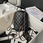 Chanel Backpack Mini Black Lambskin Gold 18x13x9cm - 2