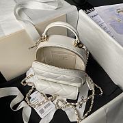 Chanel Backpack Mini White Lambskin Gold 18x13x9cm - 6