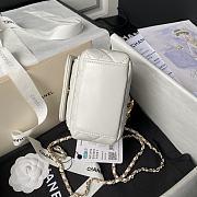 Chanel Backpack Mini White Lambskin Gold 18x13x9cm - 4