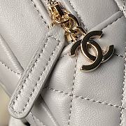 Chanel Backpack Mini Grey Lambskin Gold 18x13x9cm - 4