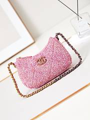 Chanel Clutch With Chain Pink Tweed 20x13x4.5cm - 1