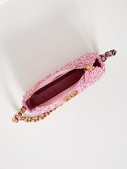 Chanel Clutch With Chain Pink Tweed 20x13x4.5cm - 6