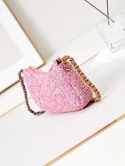 Chanel Clutch With Chain Pink Tweed 20x13x4.5cm - 5