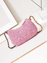 Chanel Clutch With Chain Pink Tweed 20x13x4.5cm - 3