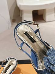 Louis Vuitton LV Blue Monogram Denim Sandals 5.5cm - 2