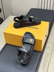 Louis Vuitton LV Sunset Comfort Flat Sandal Lamb Leather Black - 4