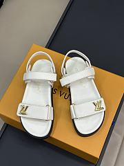 Louis Vuitton LV Sunset Comfort Flat Sandal Lamb Leather White - 1