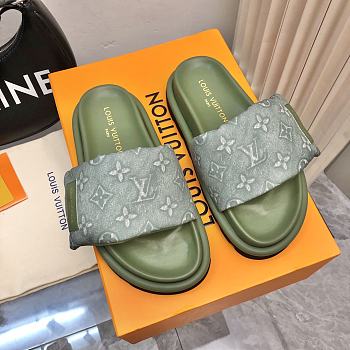 Louis Vuitton LV Pool Pillow Flat Comfort Mule Green