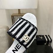 Chanel White Black Slides - 5