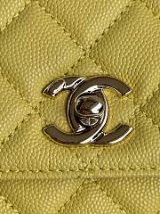 Chanel Coco Handle Bag Yellow Caviar Gold 24cm - 5