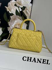 Chanel Coco Handle Bag Yellow Caviar Gold 24cm - 2