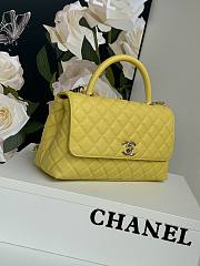 Chanel Coco Handle Bag Yellow Caviar Gold 29cm - 2