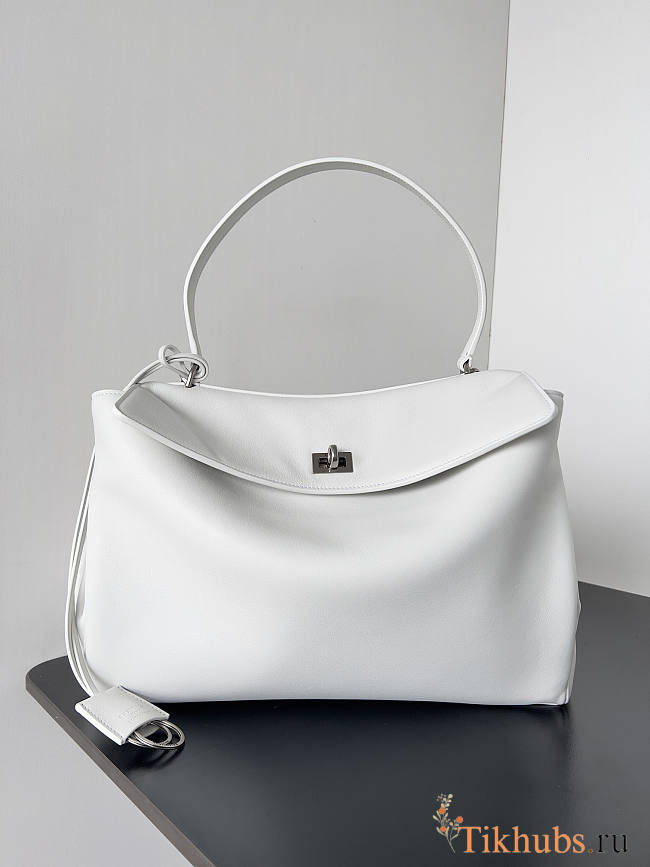 Balenciaga Rodeo Medium Handbag White Smooth 34x11x24cm - 1