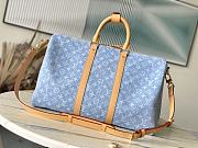 Louis Vuitton LV Keepall Bandoulière 45 Sky Blue Denim 45 x 27 x 20 cm - 5