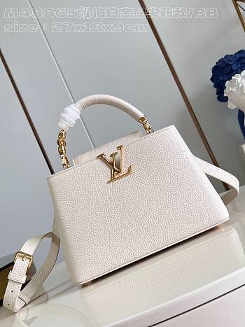 Louis Vuitton LV Capucines White BB 27x18x9cm