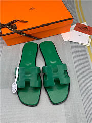 Hermes Oran Green Slides - 1