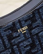 Fendi FF O'Lock Swing Shoulder Bag Blue 32x6x12cm - 6