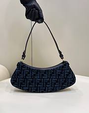 Fendi FF O'Lock Swing Shoulder Bag Blue 32x6x12cm - 5