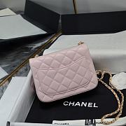 Chanel Mini Flap Bag Light Pink Bell 18x13x7cm - 2