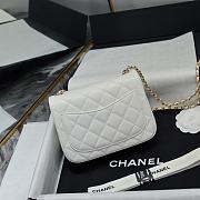 Chanel Mini Flap Bag White Bell 18x13x7cm - 6