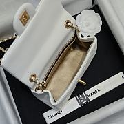 Chanel Mini Flap Bag White Bell 18x13x7cm - 3