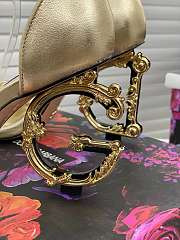 DG Baroque Gold Leather Heel 10cm - 2