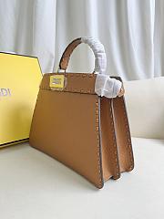 Fendi Peekaboo ISeeU Small Brown Leather Bag 27x21x11cm - 2