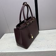 Celine Conti Bag Natural Calfskin Wine 36.5x26x15cm - 6