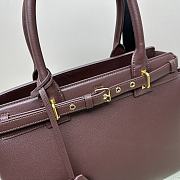 Celine Conti Bag Natural Calfskin Wine 36.5x26x15cm - 2