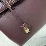 Celine Conti Bag Natural Calfskin Wine 36.5x26x15cm - 3