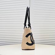 Chanel Cambon Tote Bag Leather Beige 41x23x14cm - 5