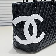 Chanel Cambon Tote Bag Leather Black 41x23x14cm - 4