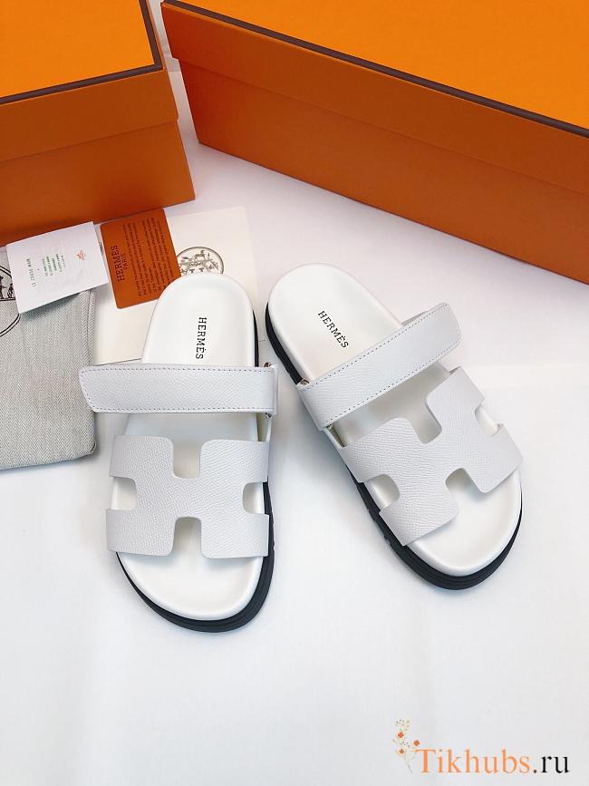 Hermes Chypre Sandal White 02 - 1