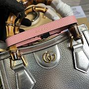 Gucci Mini Diana Tote Bag Silver 20x16x10cm - 3