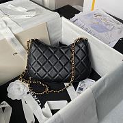 Chanel 24P Hobo Bag Black 20x13x4.5cm - 4