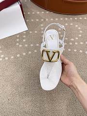 Valentino Vlogo Signature Flat Thong Sandal White - 3