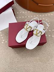 Valentino Vlogo Signature Flat Thong Sandal White - 2