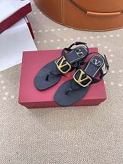 Valentino Vlogo Signature Flat Thong Sandal Black - 3