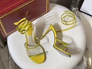 Rene Caovilla Jewel Snake With Heel Yellow 10cm - 3