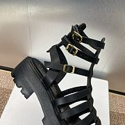 Dior Bay Platform Sandal Black Calfskin - 4