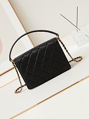 Chanel Top Handle Black Caviar Gold 23x16x5cm - 4