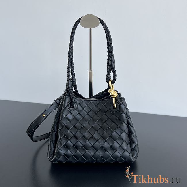 Bottega Veneta Andiamo Parachute Tote Black 21x17x16.5cm - 1