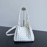 Bottega Veneta Andiamo Parachute Tote White 21x17x16.5cm - 1