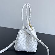 Bottega Veneta Andiamo Parachute Tote White 21x17x16.5cm - 2