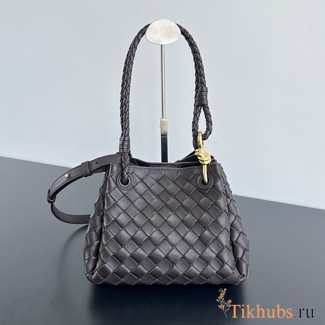 Bottega Veneta Andiamo Parachute Tote Brown 21x17x16.5cm - 1