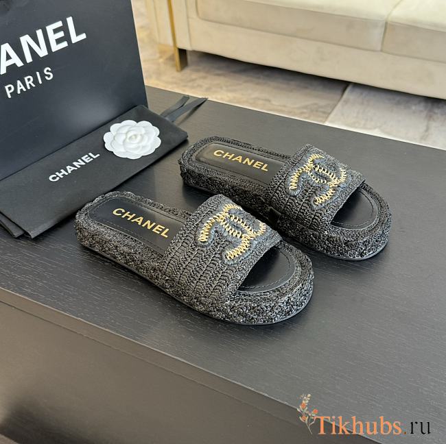 Chanel Black Slides 14 - 1